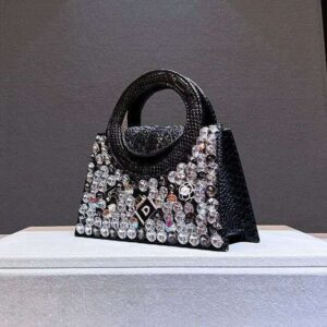 Pearl Black Leather Purse
