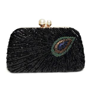 Black Beaded Sequence Handbag